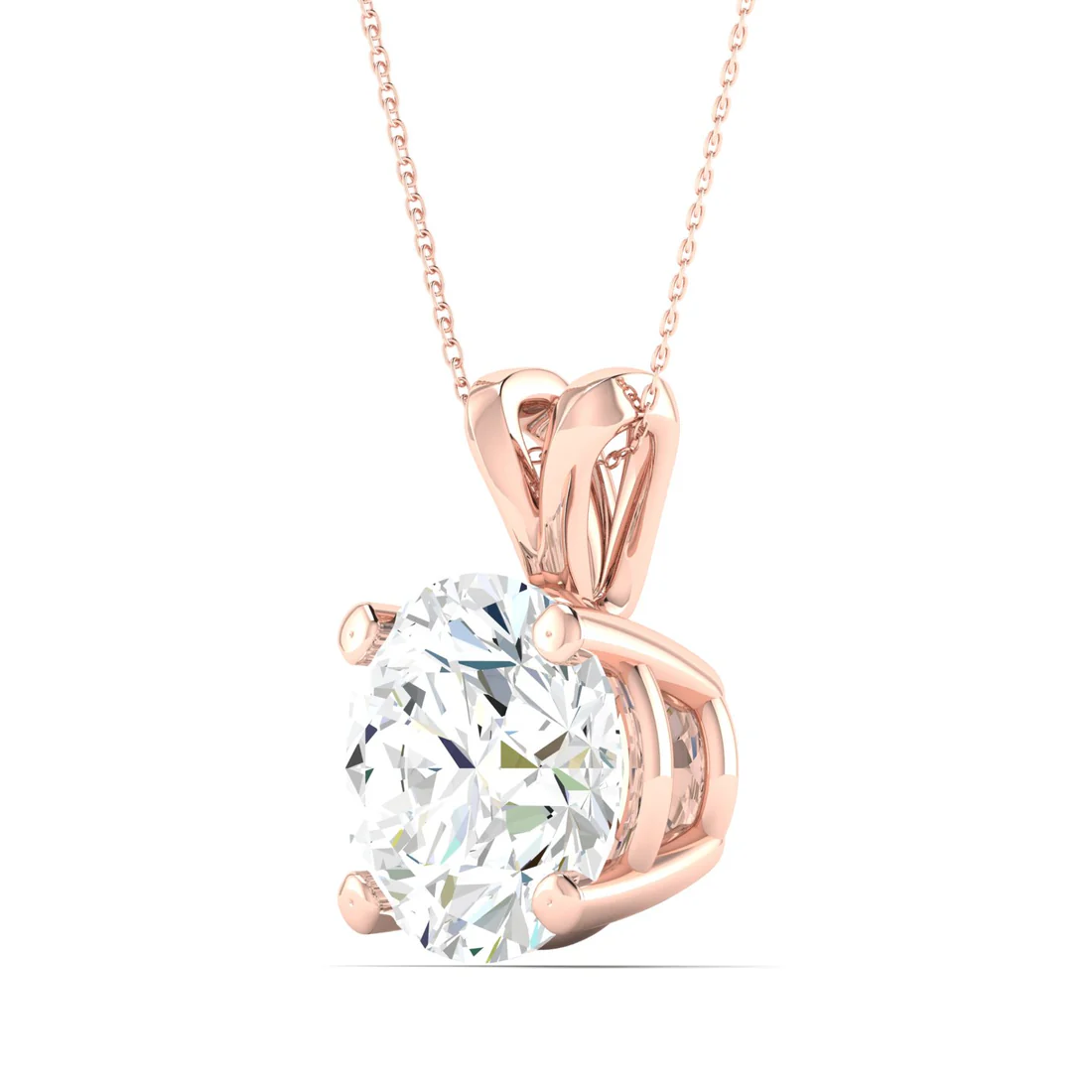 2 CTW Lab Grown Diamond Split Bail Round Pendant