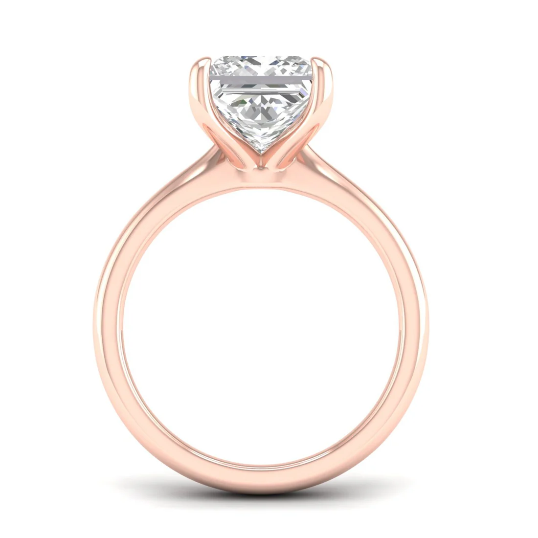 4 Ct Princess Cut Lab Grown Diamond Solitaire Engagement Ring