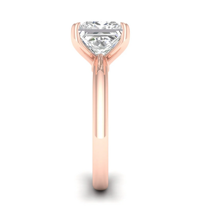 4 Ct Princess Cut Lab Grown Diamond Solitaire Engagement Ring