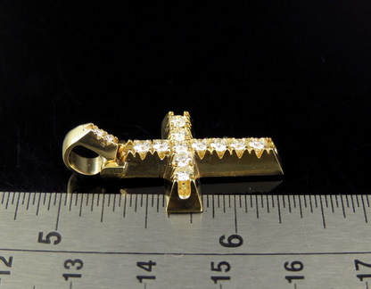1.5 Inch Solitaire Prong Lab Grown Diamond Cross Pendant