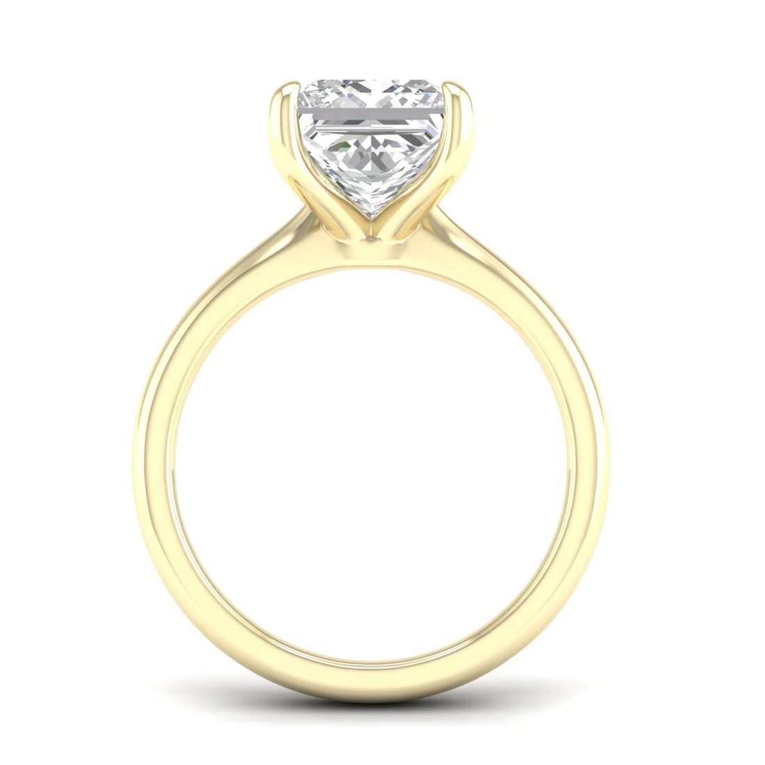 4 Ct Princess Cut Lab Grown Diamond Solitaire Engagement Ring