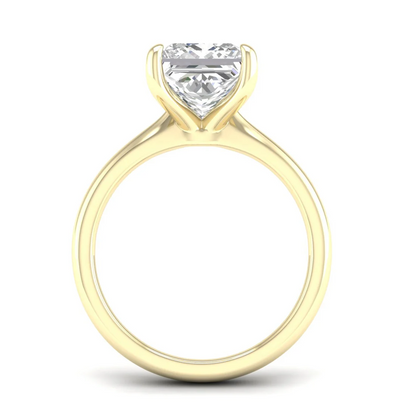 4 Ct Princess Cut Lab Grown Diamond Solitaire Engagement Ring