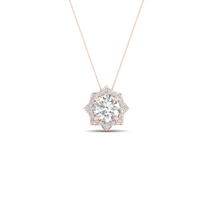 1 CTW Lab Grown Diamond Floral Pendant