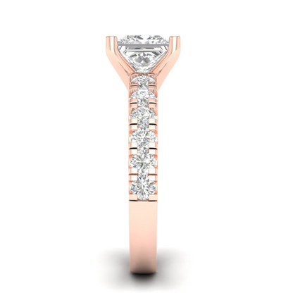 3 CTW Princess Cut Lab Grown Diamond Engagement Ring