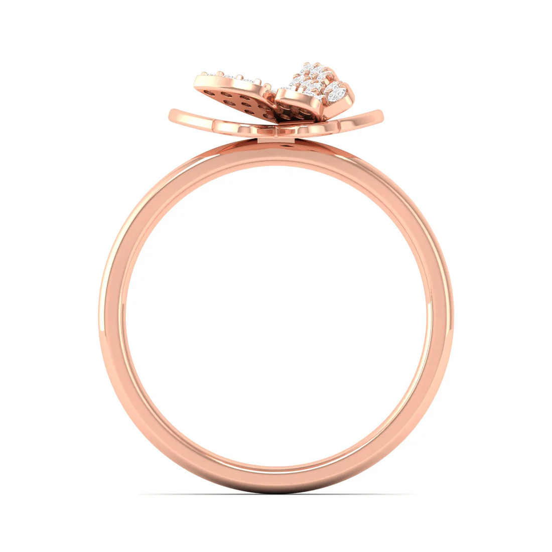 0.18Ctw Lab Grown Diamond Butterfly Engagement Ring