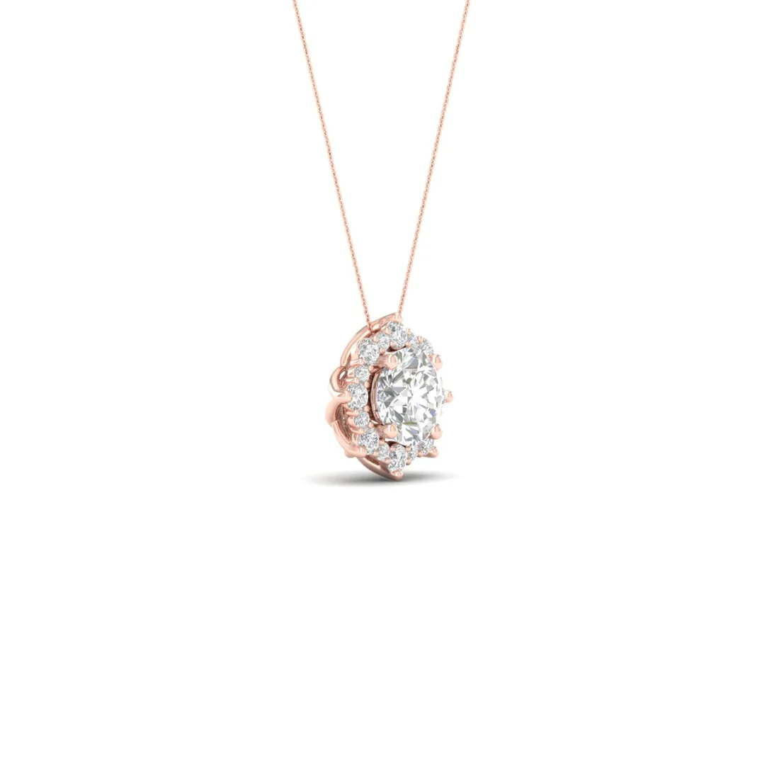 1 CTW Lab Grown Diamond Floral Pendant