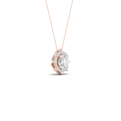 1 CTW Lab Grown Diamond Floral Pendant