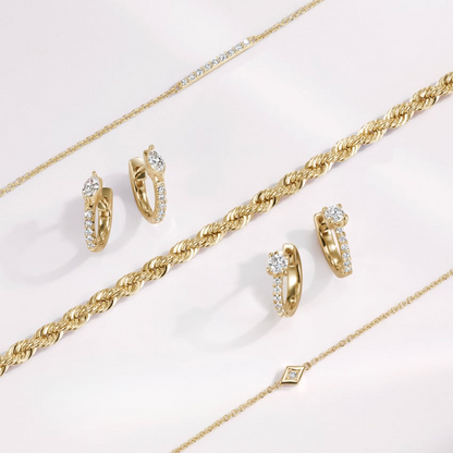 1.3 CT Lab Grown Diamond Huggie Earrings