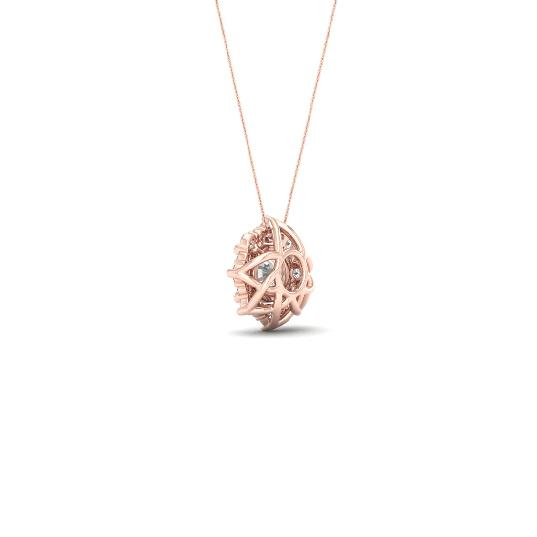 1 CTW Lab Grown Diamond Floral Pendant