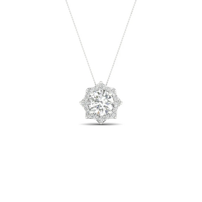 1 CTW Lab Grown Diamond Floral Pendant