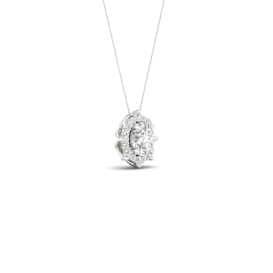 1 CTW Lab Grown Diamond Floral Pendant