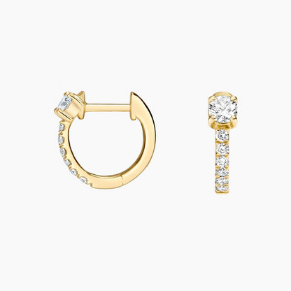 1.3 CT Lab Grown Diamond Huggie Earrings
