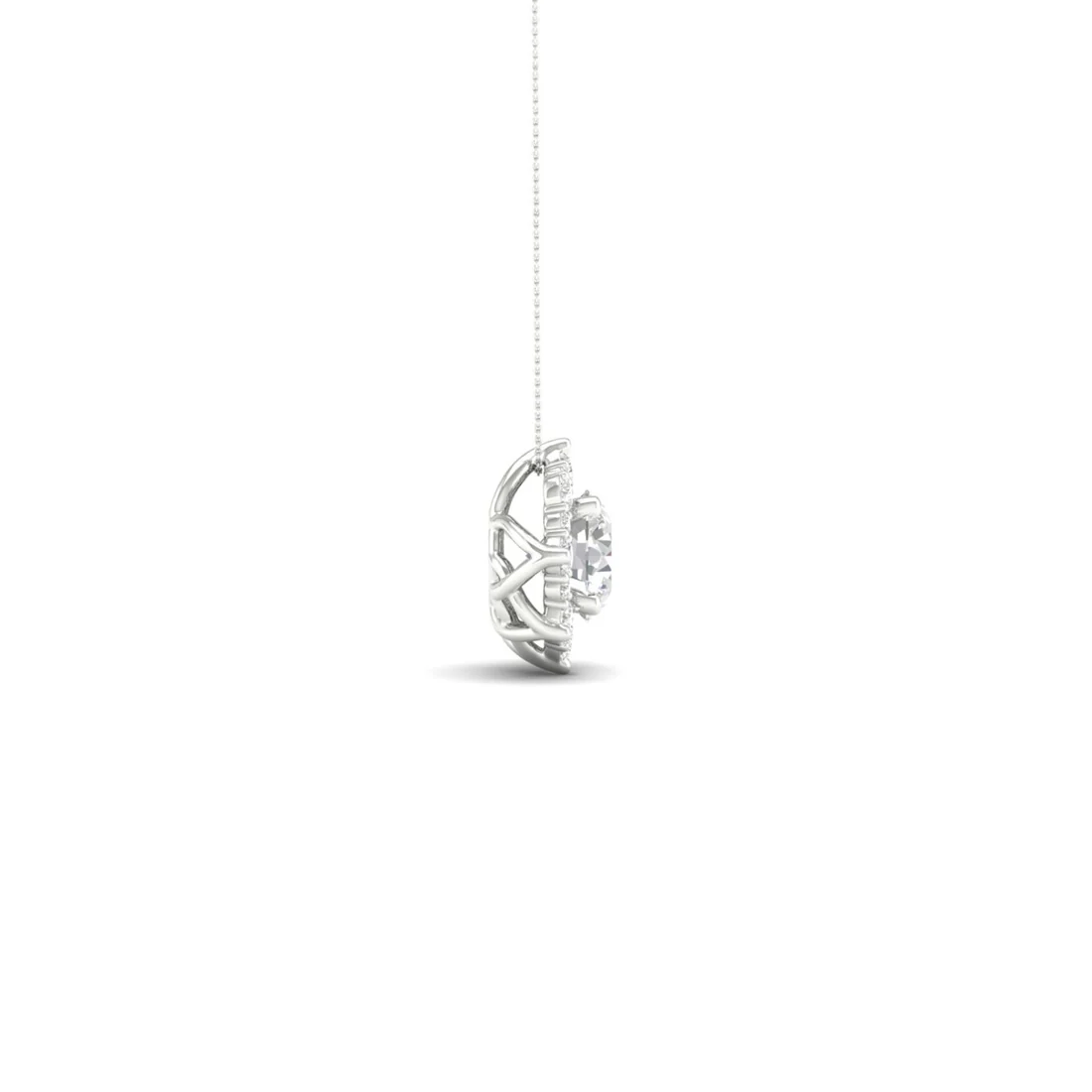 1 CTW Lab Grown Diamond Floral Pendant