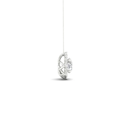 1 CTW Lab Grown Diamond Floral Pendant