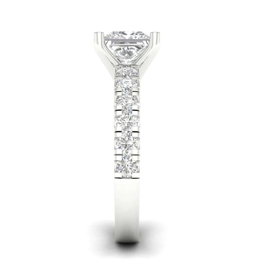 3 CTW Princess Cut Lab Grown Diamond Engagement Ring