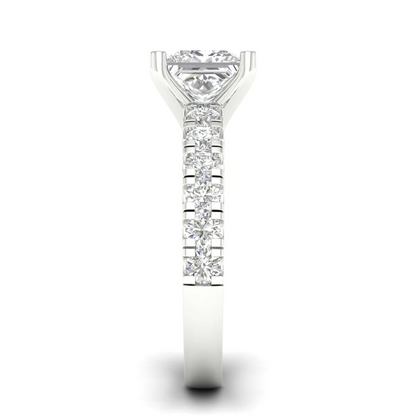 3 CTW Princess Cut Lab Grown Diamond Engagement Ring