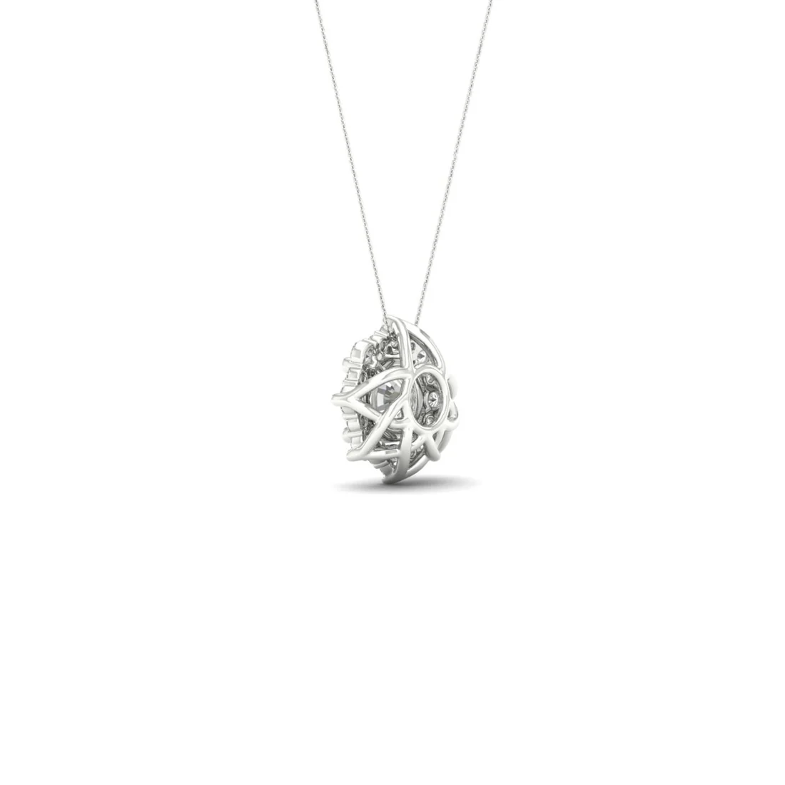1 CTW Lab Grown Diamond Floral Pendant