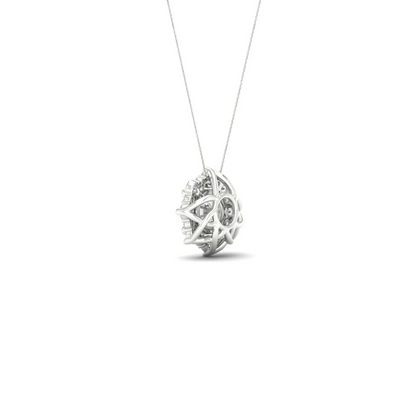 1 CTW Lab Grown Diamond Floral Pendant