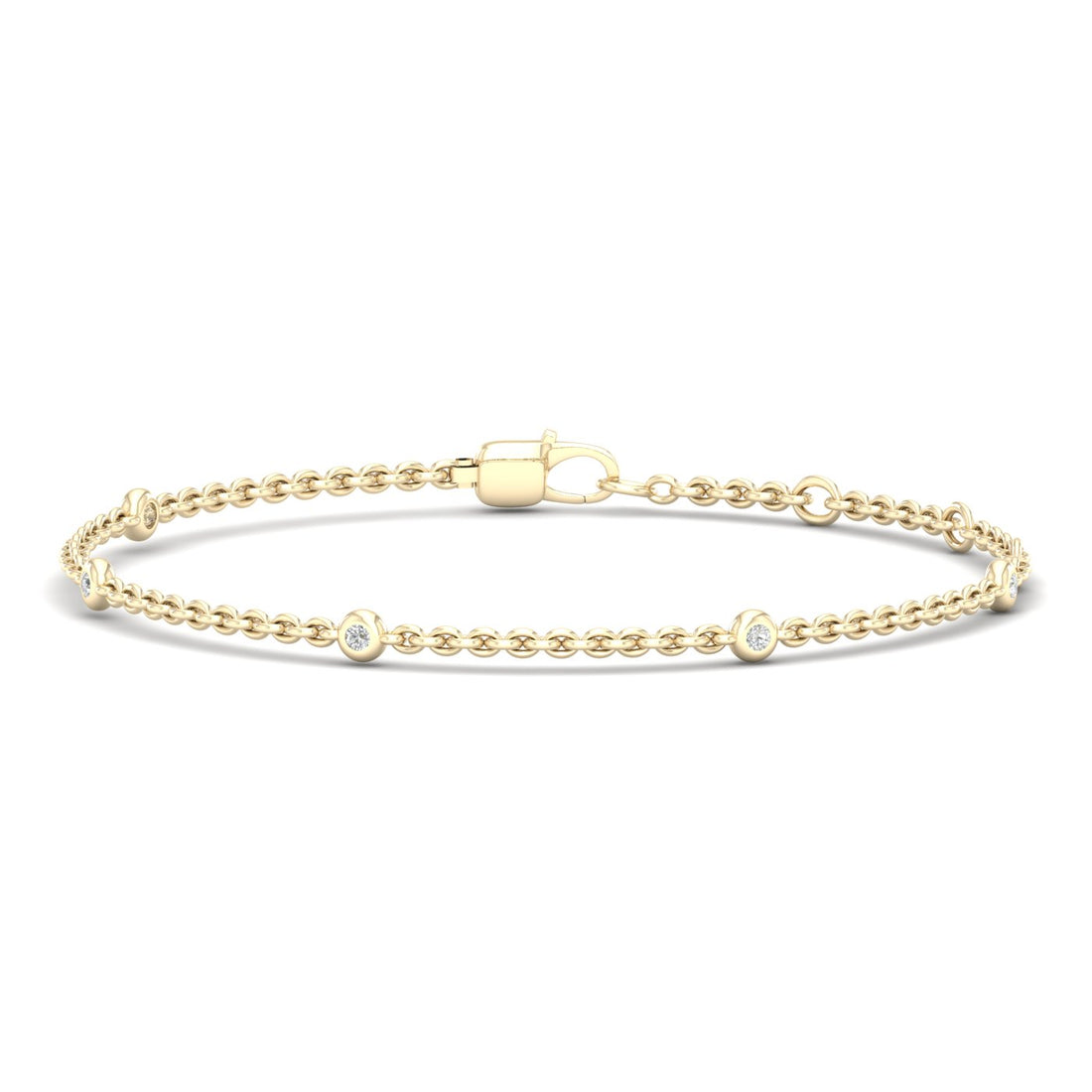 0.16CTW 5 Stone Lab Grown Diamond Fashion Bracelet