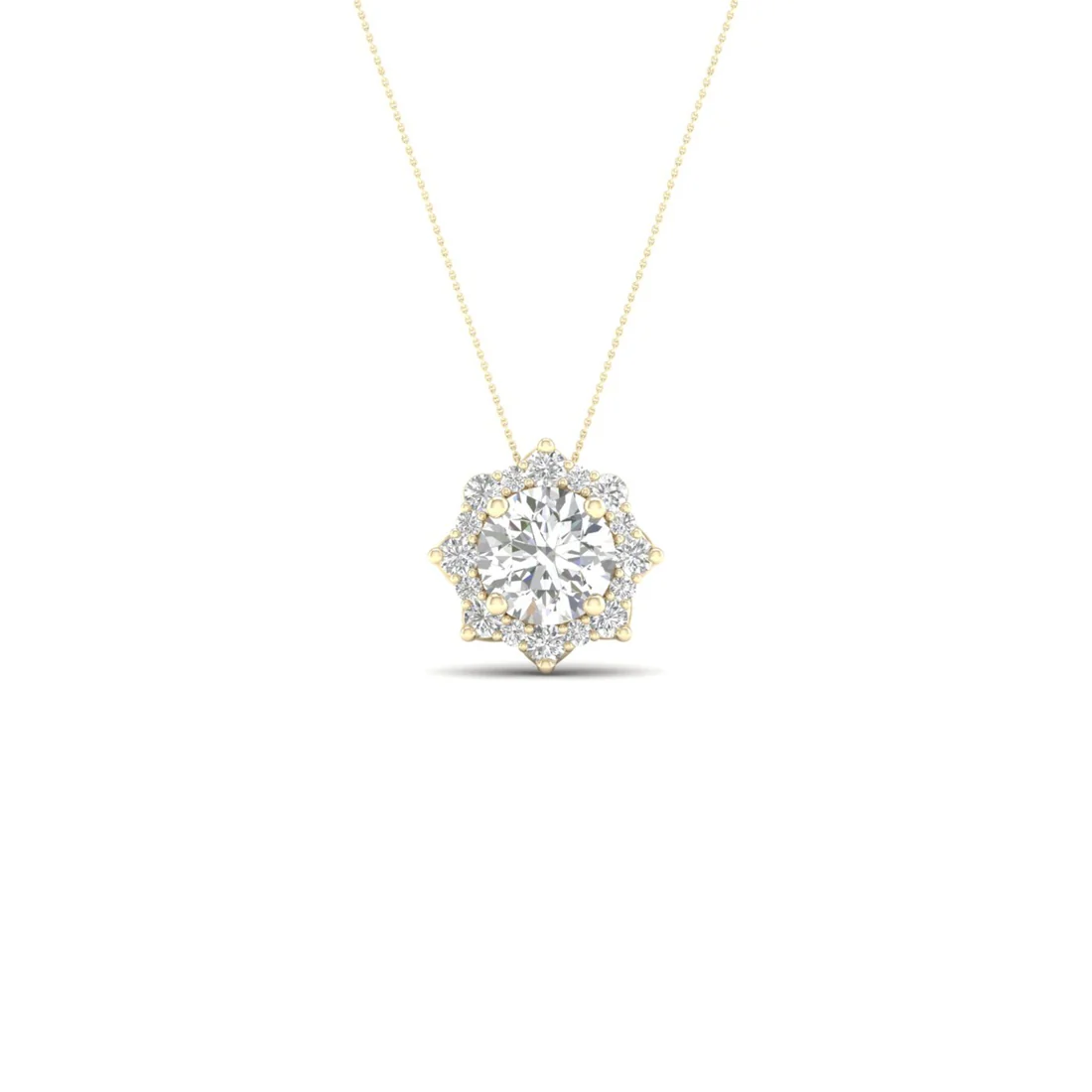 1 CTW Lab Grown Diamond Floral Pendant
