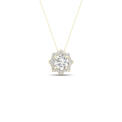 1 CTW Lab Grown Diamond Floral Pendant