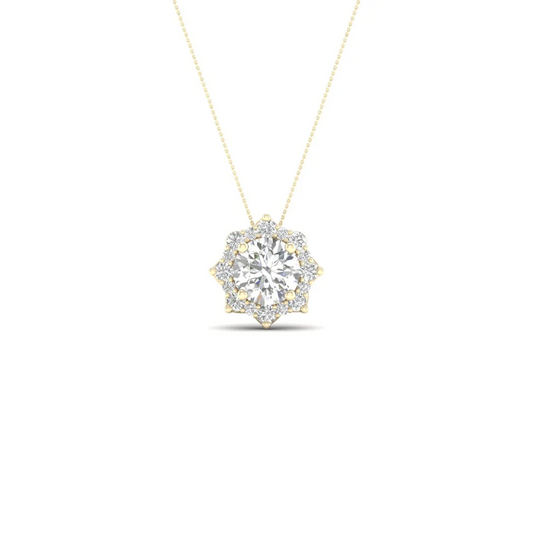 1 CTW Lab Grown Diamond Floral Pendant