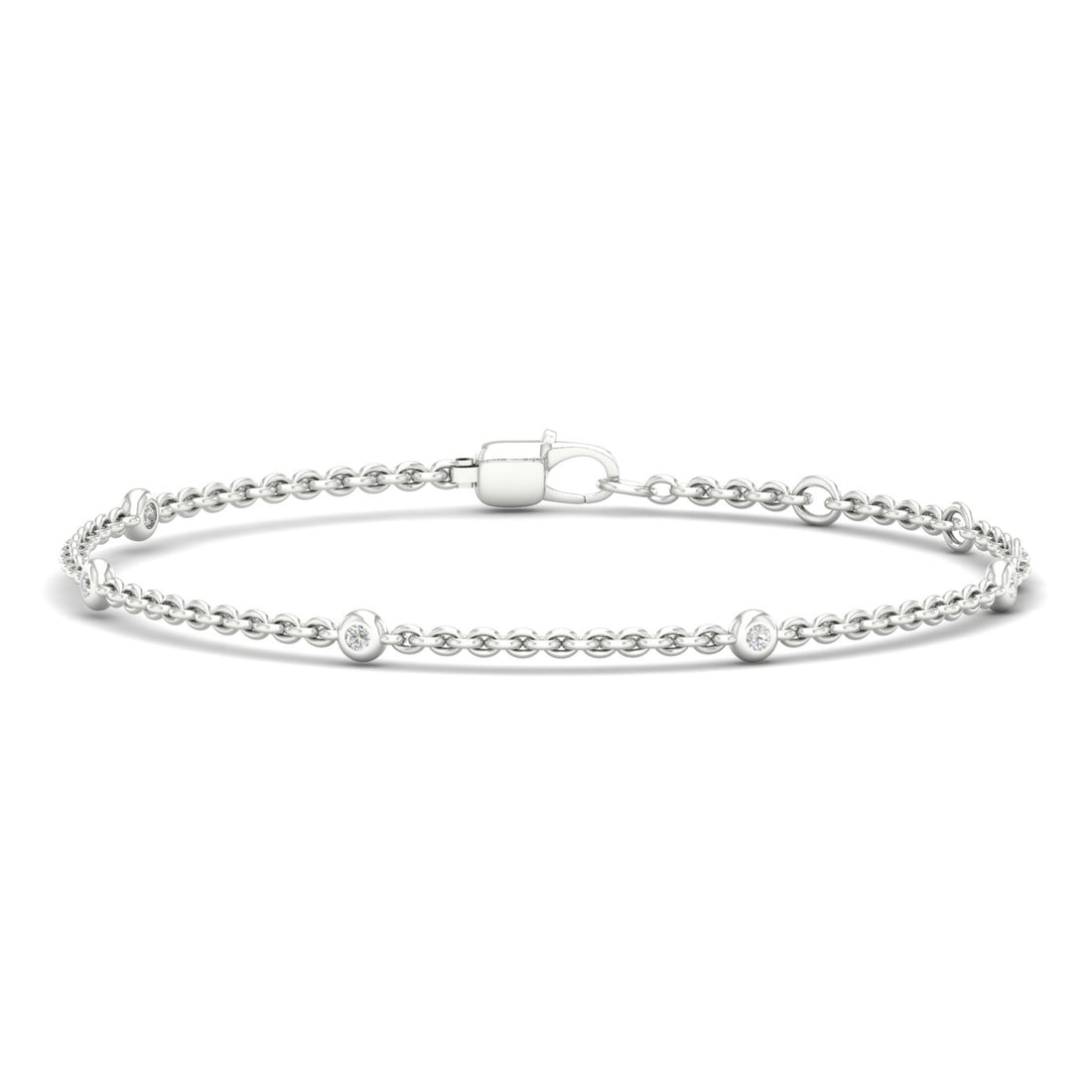 0.16CTW 5 Stone Lab Grown Diamond Fashion Bracelet