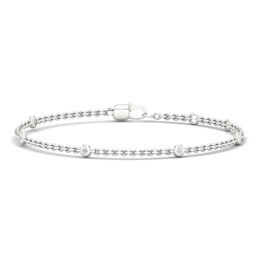 0.16CTW 5 Stone Lab Grown Diamond Fashion Bracelet