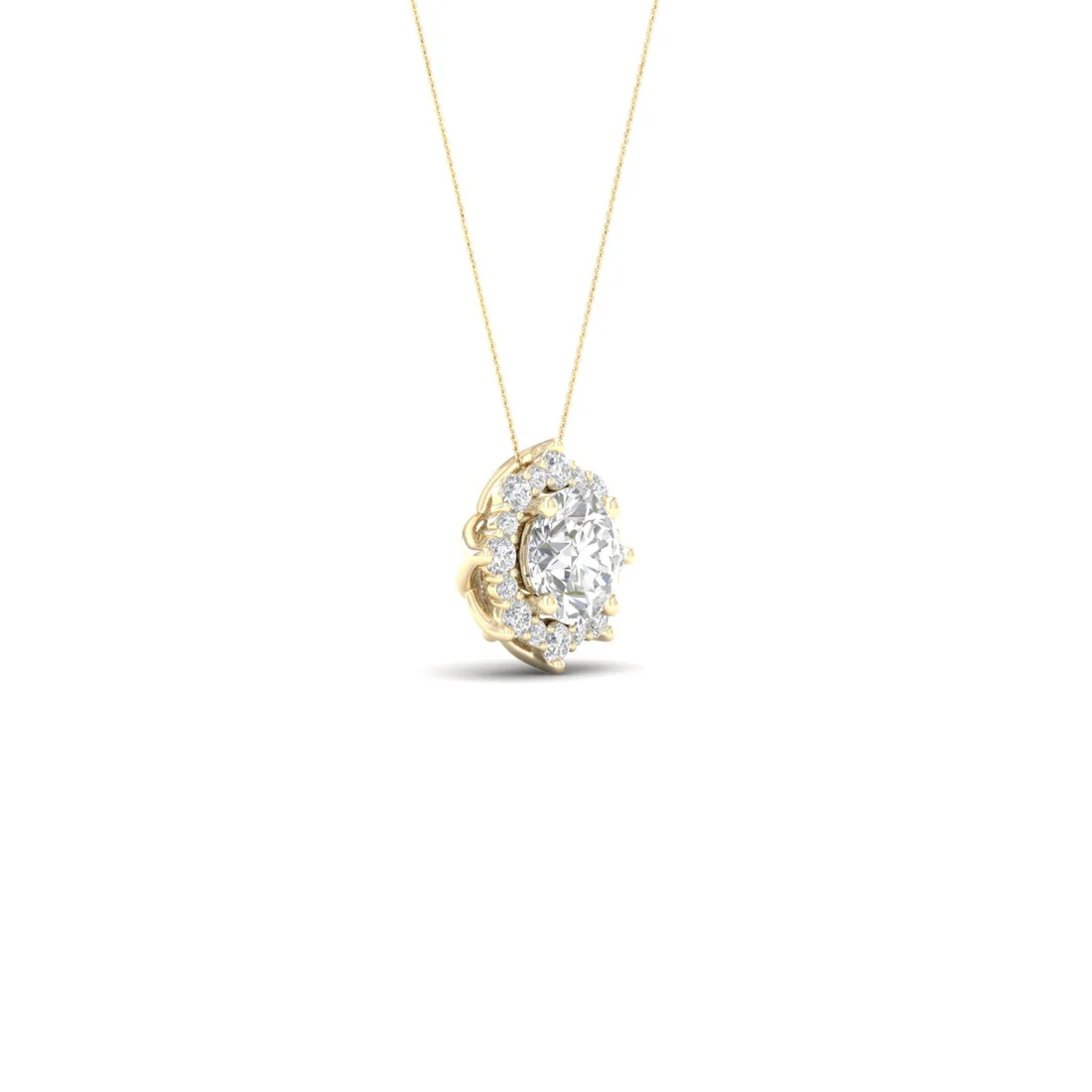 1 CTW Lab Grown Diamond Floral Pendant