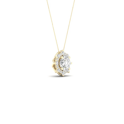 1 CTW Lab Grown Diamond Floral Pendant