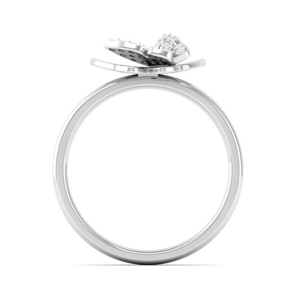 0.18Ctw Lab Grown Diamond Butterfly Engagement Ring