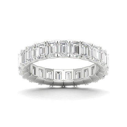 4 CTW Emerald Eternity Lab Grown Diamond Wedding Band