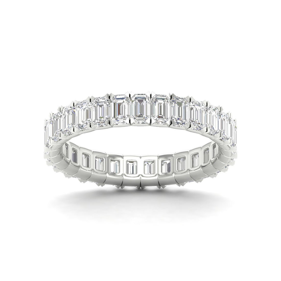 2 CTW Emerald Eternity Lab Grown Diamond Wedding Band