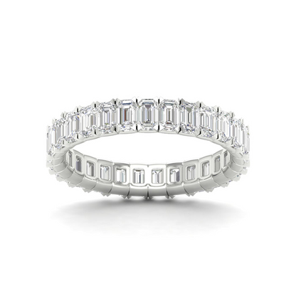 2 CTW Emerald Eternity Lab Grown Diamond Wedding Band