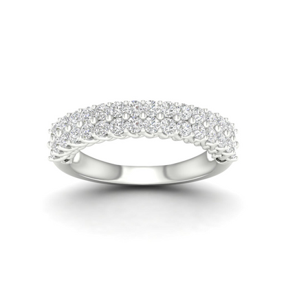 1 CTW Entwine Double Row 18KT Gold Lab Grown Diamond Wedding Band