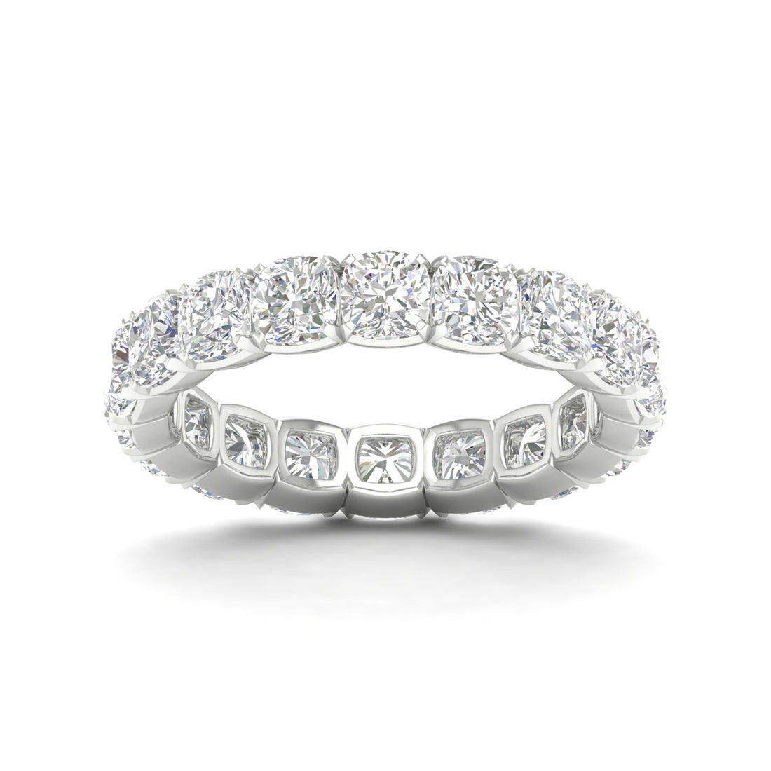 4 CTW Cushion Eternity Lab Grown Diamond Wedding Band