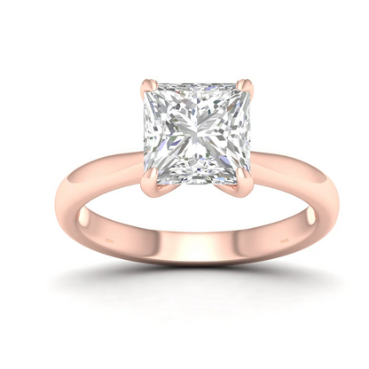 1.50 CTW Lab Grown Diamond Princess Cut Solitaire Ring
