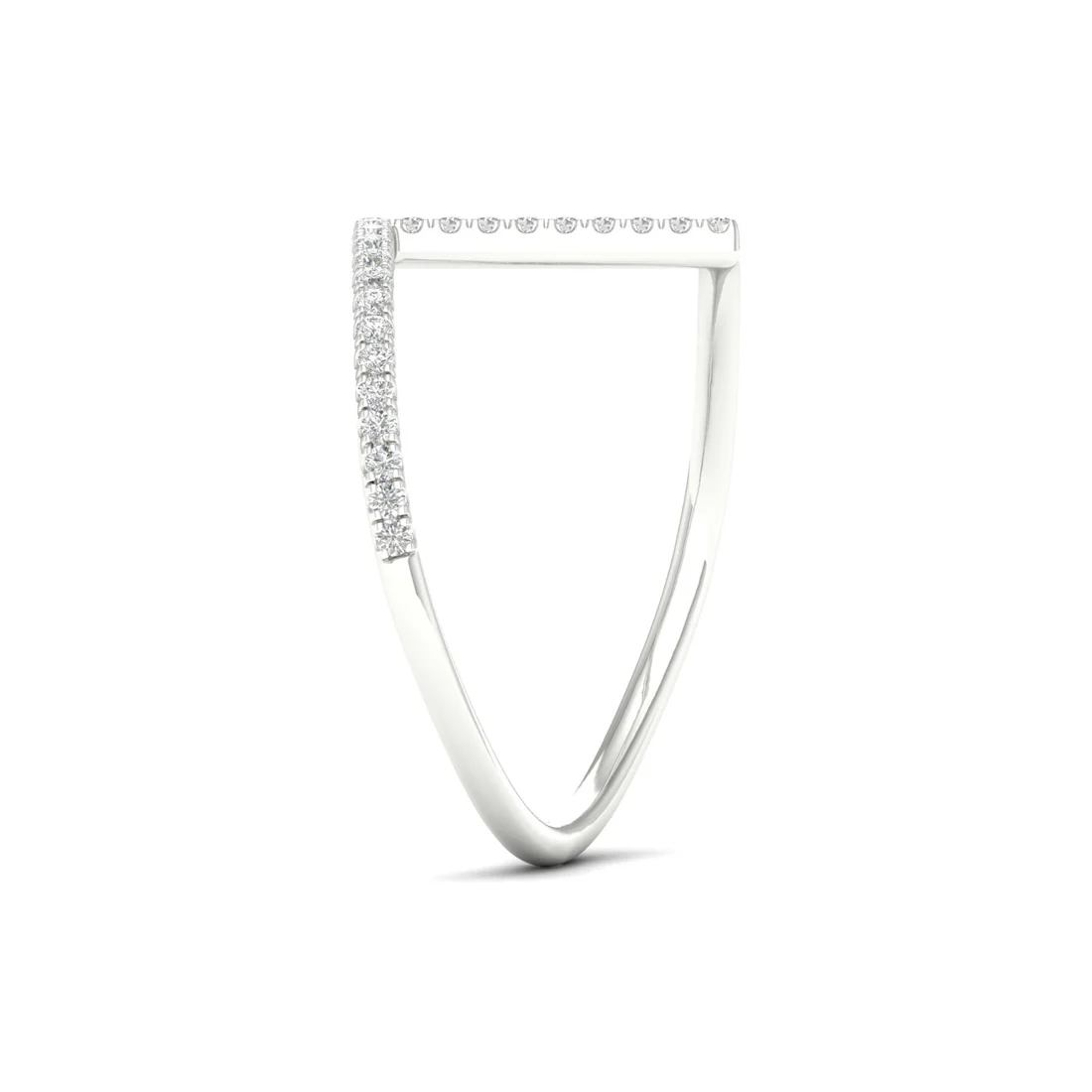 0.18Ctw Lab grown Diamond Z Shape Wedding Band