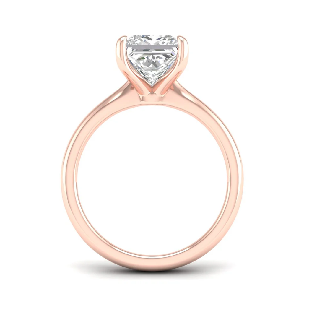 1.50 CTW Lab Grown Diamond Princess Cut Solitaire Ring