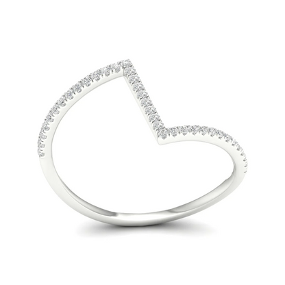 0.18Ctw Lab grown Diamond Z Shape Wedding Band