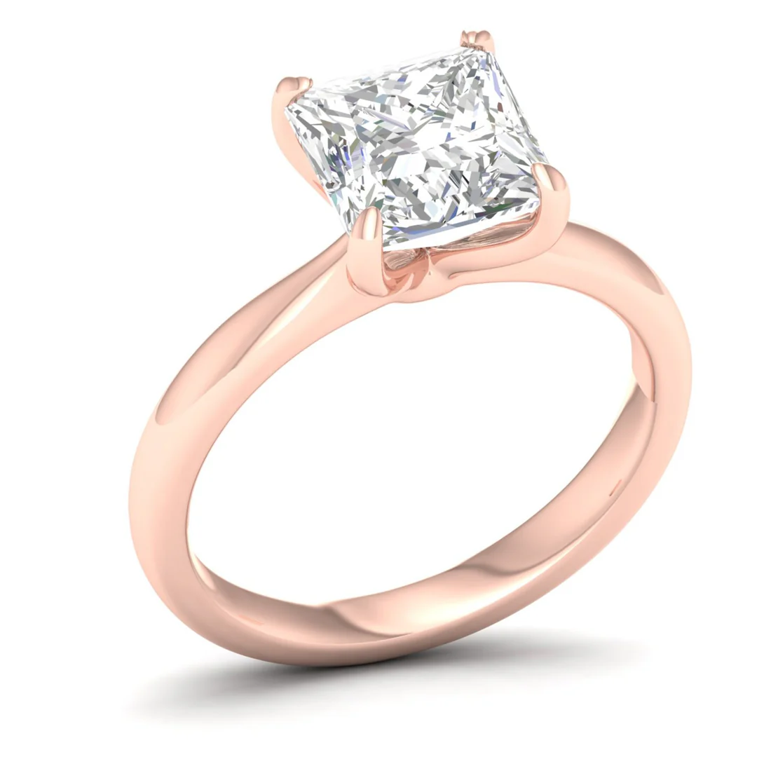 1.50 CTW Lab Grown Diamond Princess Cut Solitaire Ring