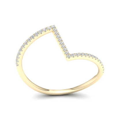 0.18Ctw Lab grown Diamond Z Shape Wedding Band