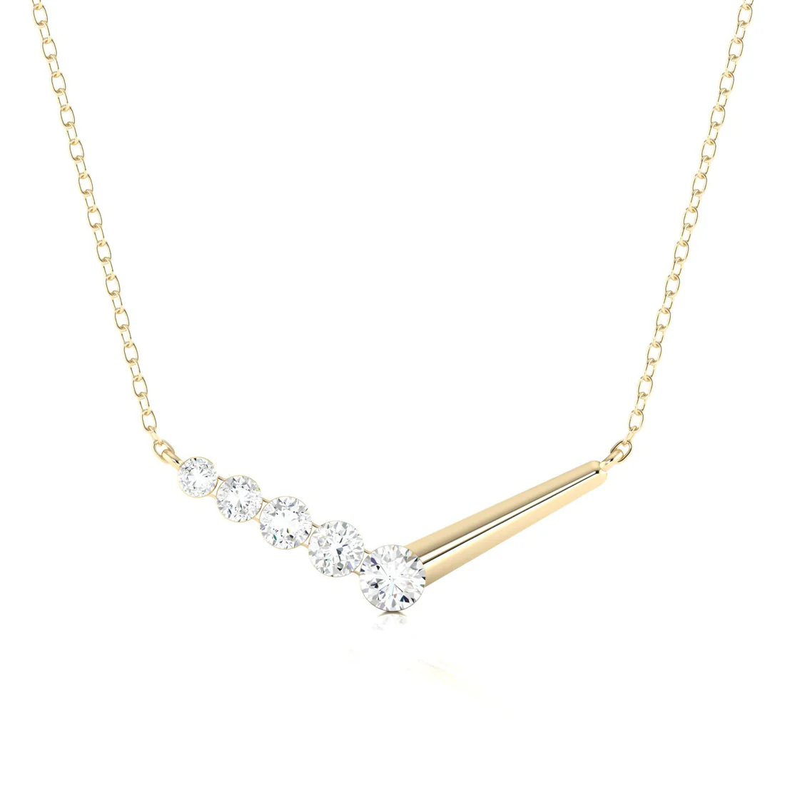 0.60 CTW Lab Grown Diamond Chevron Pendant