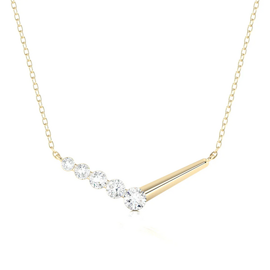 0.60 CTW Lab Grown Diamond Chevron Pendant