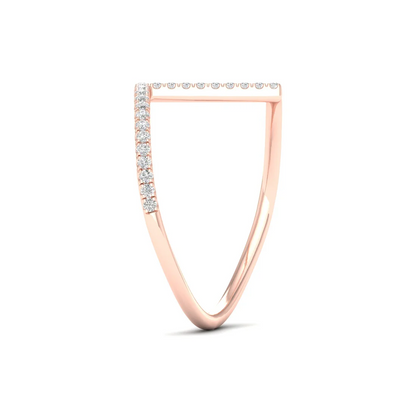 0.18Ctw Lab grown Diamond Z Shape Wedding Band