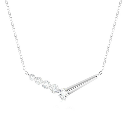 0.60 CTW Lab Grown Diamond Chevron Pendant