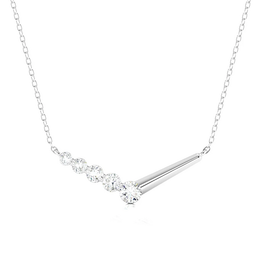 0.60 CTW Lab Grown Diamond Chevron Pendant