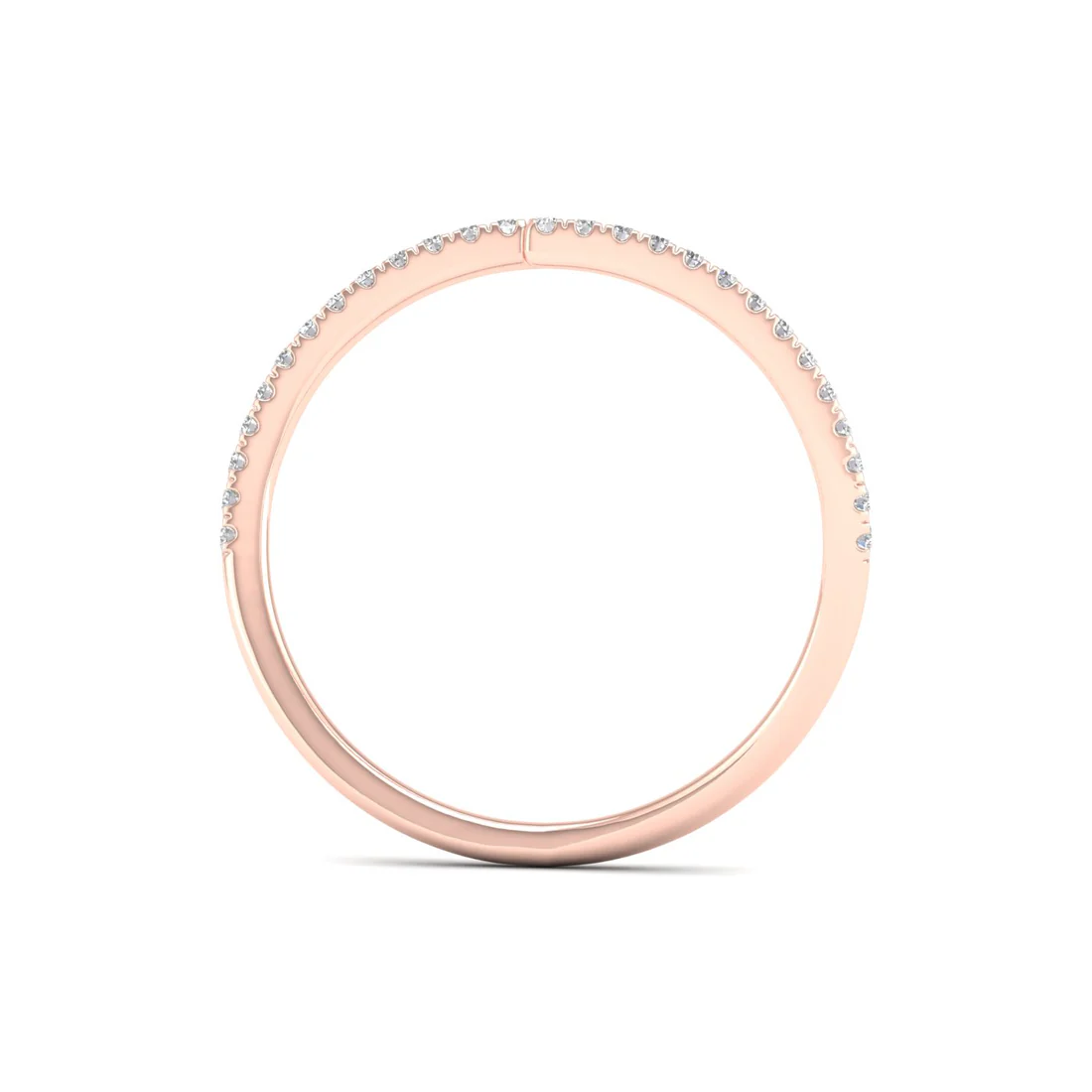 0.18Ctw Lab grown Diamond Z Shape Wedding Band