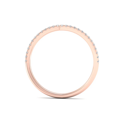 0.18Ctw Lab grown Diamond Z Shape Wedding Band