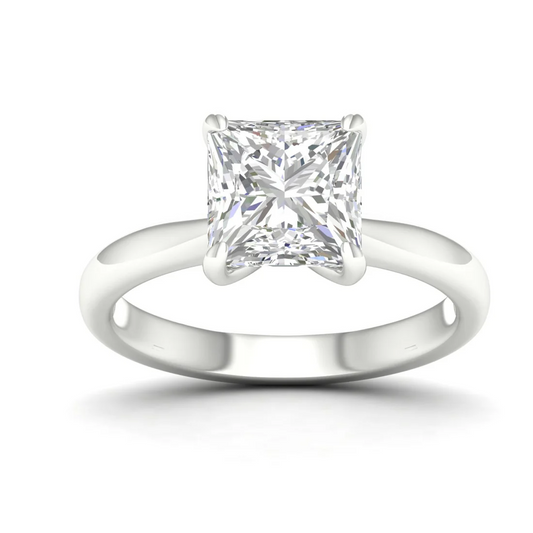 1.50 CTW Lab Grown Diamond Princess Cut Solitaire Ring